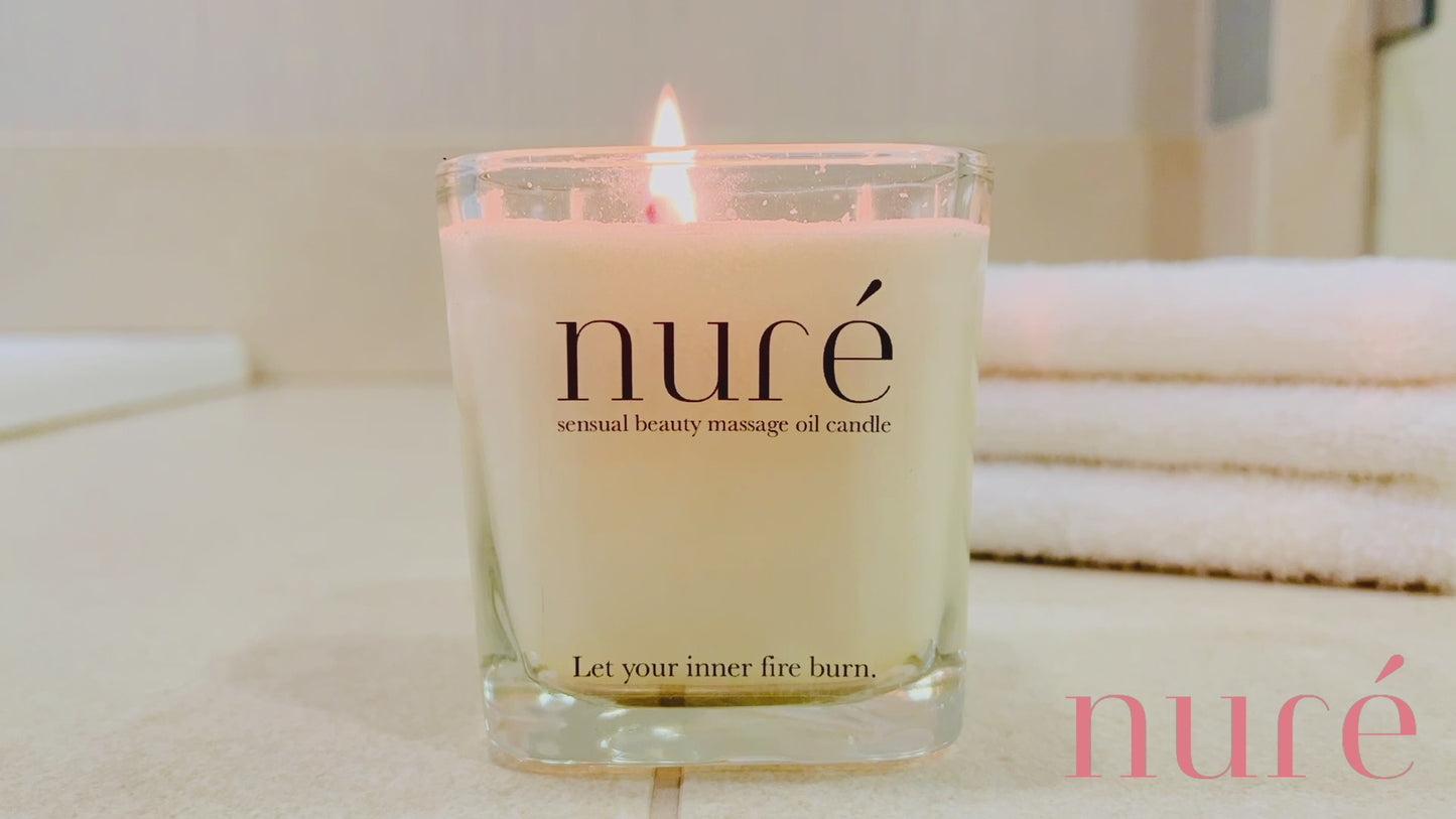 Load and play video in Gallery viewer, Noire Spice Massage Oil Candle + Noire Flame Seduction Ritual (sold out)
